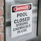Signmission Portrait Pool Closed Strong Chemicals In Use Danger Sign, Vinyl Decal, 7in W x 10in L, 2PK OS-2PACK-DS-D-710-V-1625 - alternate 6